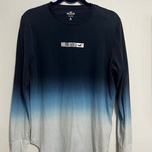 Hollister Blue Ombre Long Sleeve Shirt Size M
